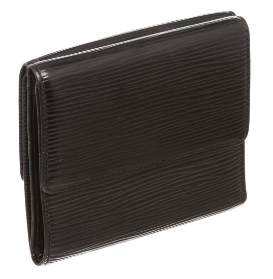 Louis Vuitton Black Epi Leather Elise Wallet