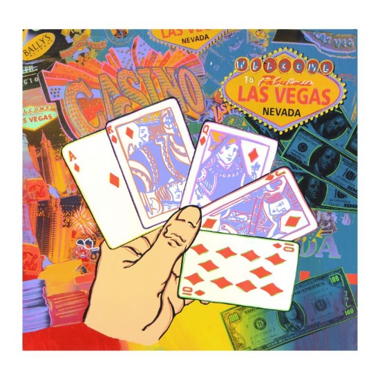 Royal Flush by Steve Kaufman (1960-2010)