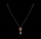 0.18 ctw Pearl and Diamond Pendant - 14KT Rose Gold