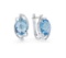 14k White Gold 5.02CTW Diamond and Blue Topaz Earrings, (SI1/G)