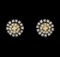 0.67 ctw Diamond Earrings - 14KT Two Tone Gold