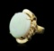 14KT Rose Gold 16.57 ctw Opal and Diamond Ring