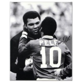 Pele & Ali Hug by Pele