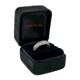 Tiffany & Co. Etoile Platinum 2.90 ctw E VVS1 4 Row Diamond Band Ring w/ Box