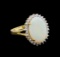 2.82 ctw Opal and Diamond Ring - 18KT Yellow Gold