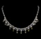 4.83 ctw Diamond and Yellow Sapphire Necklace - 18KT White Gold