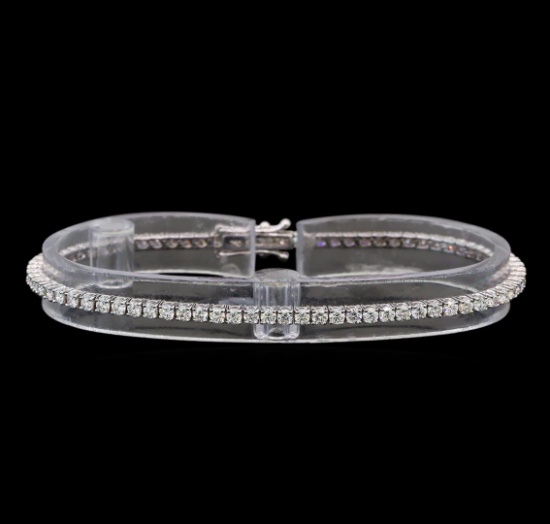 18KT White Gold 2.51 ctw Diamond Tennis Bracelet