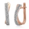 18k Gold 0.17CTW Diamond Earrings, (I1-I2/H-I)