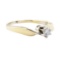 0.18 ctw Diamond Bypass Solitaire Ring - 10KT Yellow Gold