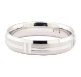 Half-Dome Comfort Fit Wedding Band - 18KT White Gold