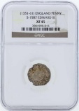 1351-61 England Penny S-1587 Edward III NGC XF45