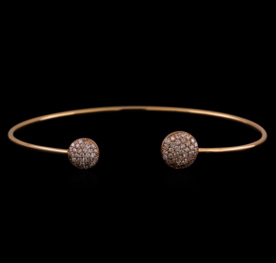 14KT Rose Gold 0.54 ctw Diamond Bangle Bracelet