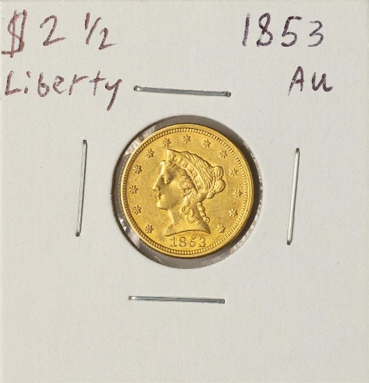 1853 $2 1/2 Liberty Head Quarter Eagle Gold Coin