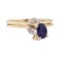 2.35 ctw Sapphire and Diamond Ring - 14KT White Gold