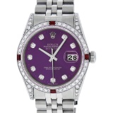 Rolex Ladies 2 Tone 14K MOP Emerald String Diamond Datejust Wristwatch