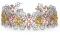 18k White/rose Gold 16.03CTW Diamond Bracelet, (VS1-VS2/SI1-SI2/F-G/Fan)