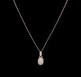 1.24 ctw Diamond Pendant With Chain - 14KT Rose Gold