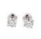 0.90 ctw Diamond Stud Earrings - 14KT White Gold