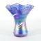 Mini Ruffle Vase (Blue Rainbow Twist) by Glass Eye Studio
