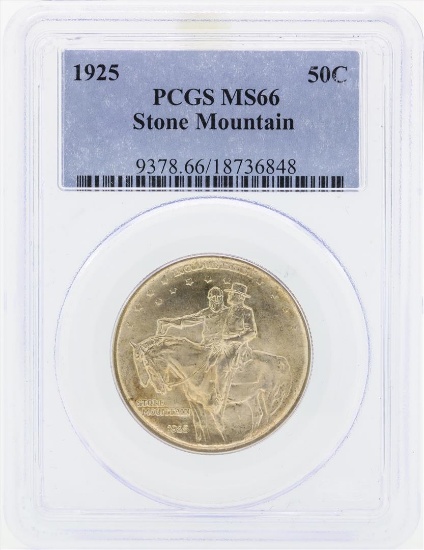 1925 Stone Mountain Commemorative Half Dollar Coin PCGS MS66