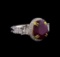 14KT Two-Tone Gold 5.44 ctw Ruby and Diamond Ring