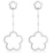 14k White Gold 0.63CTW Diamond Earrings, (I1 /H-I)