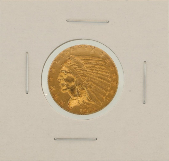 1914 $5 Indian Head Half Eagle Gold Coin