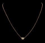 0.39 ctw Diamond Necklace - 18KT Rose Gold