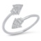 14K White Gold 0.19CTW Diamond Ring, (I1-I2/H-H)