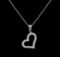 0.31 ctw Diamond Pendant With Chain - 14KT White Gold