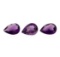 18.70 ctw. Natural Pear Cut Amethyst Parcel of Three