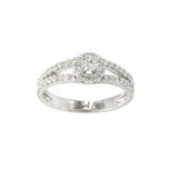 0.62 ctw Diamond Ring - 14KT White Gold