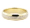Two-Tone 5mm Half-Dome Band - 14KT Yellow and White Gold