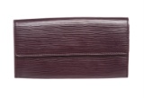 Louis Vuitton Purple Epi Leather Sarah Long Wallet