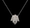 2.02 ctw Diamond Pendant With Chain - 14KT White Gold
