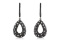 18k White Gold 2.87CTW Diamond and Black Diamonds Earrings, (VS2 /G)