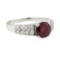 2.61 ctw Ruby and Diamond Ring - 14KT White Gold