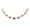 36.75 ctw Ruby and Diamond Necklace - 14KT Yellow Gold