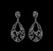 2.19 ctw Diamond Earrings - 14KT White Gold