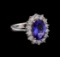 14KT Two-Tone Gold 2.38 ctw Tanzanite and Diamond Ring