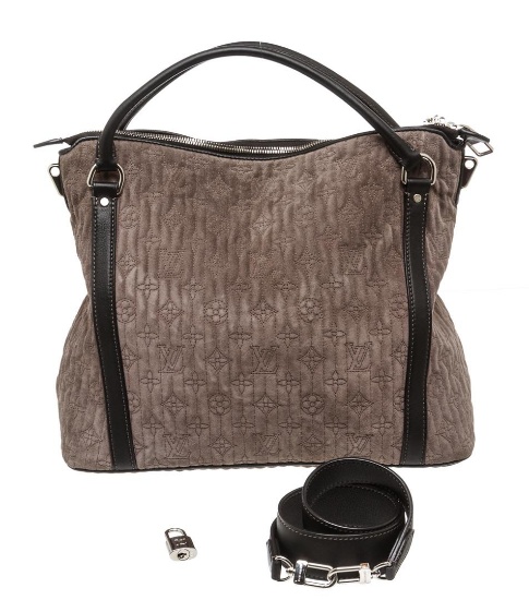 Louis Vuitton Grey Monogram Suede Leather Antheia IXIA PM Bag