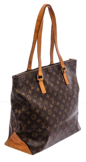 Louis Vuitton Monogram Canvas Leather Cabas Mezzo Shoulder Bag