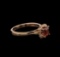 0.78 ctw Pink Tourmaline and Diamond Ring - 14KT Rose Gold