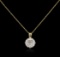 14KT Two-Tone Gold 0.40 ctw Diamond Pendant With Chain