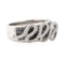 1.68 ctw Black and White Diamond Ring - 14KT White Gold