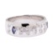 0.65 ctw Blue Sapphire and Diamond Ring - 14KT White Gold