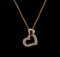 14KT Rose Gold 0.30 ctw Diamond Pendant With Chain