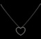 0.48 ctw Diamond Pendant With Chain - 14KT White Gold