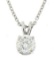 14k White Gold 0.55 ctw Round F SI1 Diamond Solitaire Pendant w/ Cable Chain