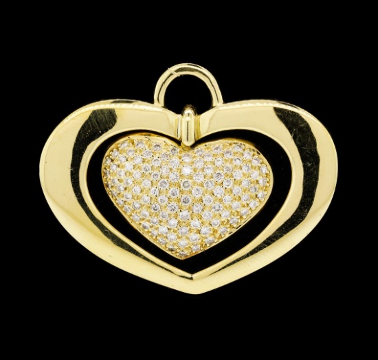 1.56 ctw Diamond Pendant - 18KT Yellow Gold